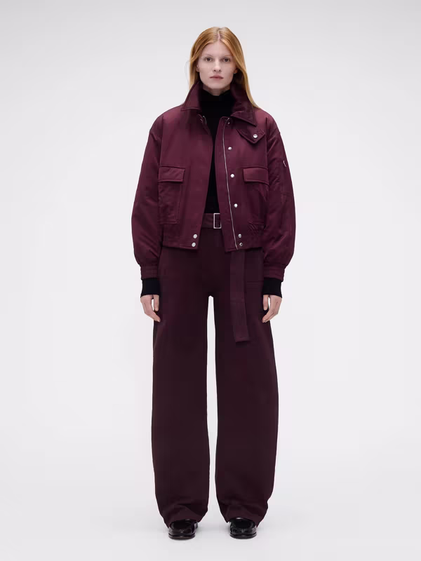 Gap × Victoria Beckham Oversized Satin Bomber Jacket